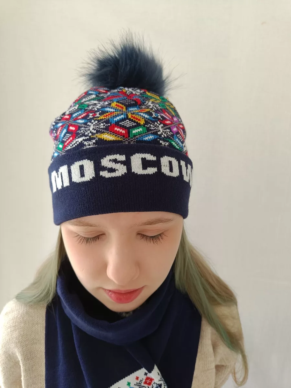 Шапка с шарфом комплект