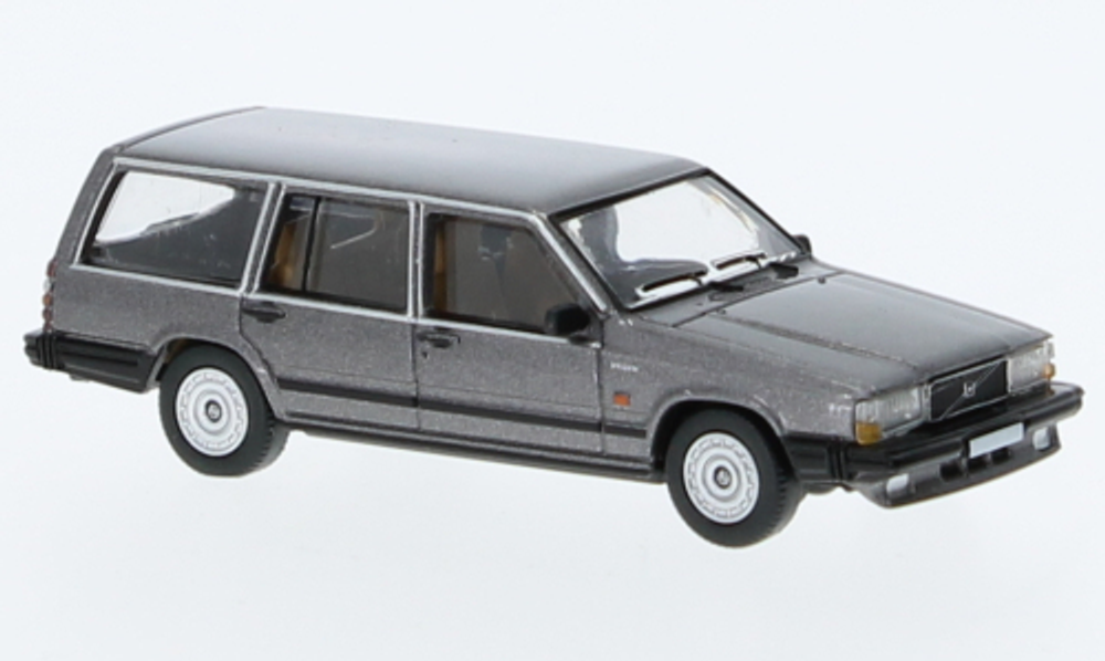 Автомобиль Volvo 740 универсал, темно-серый металлик, 1985, 1:87