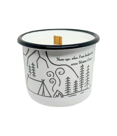 №68 Кокосовая вода, свеча в кружке с деревянным фитилем Camping mug, Nomkamo