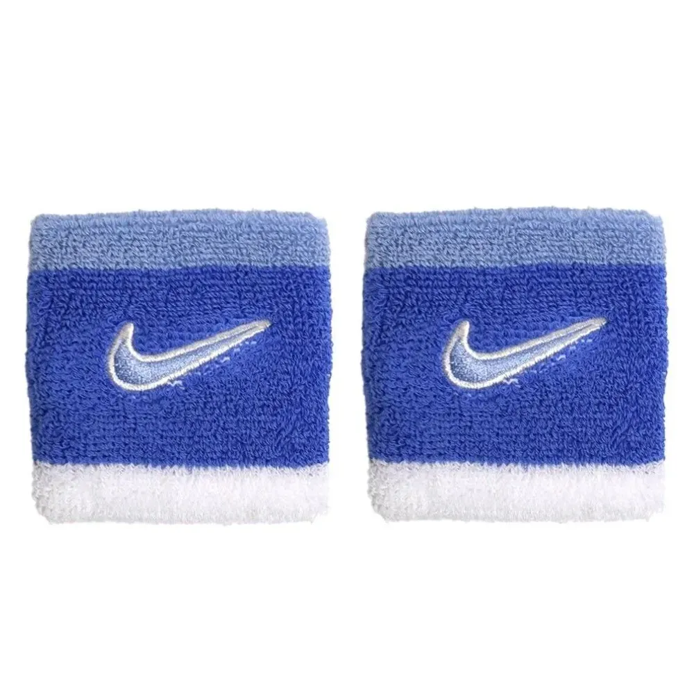Напульсник теннисный Nike Swoosh Classic 2P - cream/blue/light blue