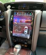 Магнитола для Toyota Fortuner 2015-2022 (климат) - Kuberg ZF-1238-GE вертикальный экран в стиле "Тесла" на Android 13, Быстрая, CarPlay, 360, 4G SIM-слот