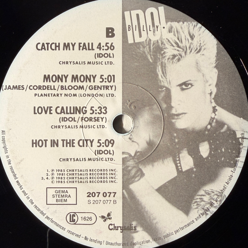 Billy Idol - Vital Idol (Европа 1985г.)