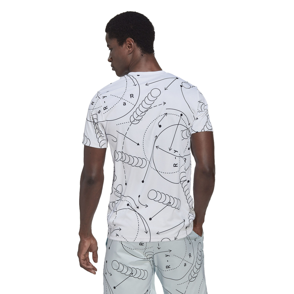 Мужское теннисное поло adidas Club Graphic T-Shirt Men - White