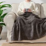 Плед IKEA SANDBRODD (СЭНДБРОДД), Антрацит, 130х170 см