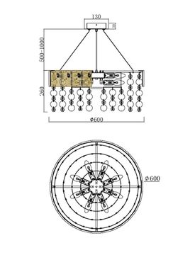 Подвесная люстра 12*E14 4782-12P золото/прозрачный Modus Favourite