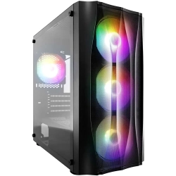 Корпус для компьютера 1STPLAYER Корпус FIREBASE X3-M Black / mATX, TG / 4x120mm LED fans inc. / X3-M-BK-4F1