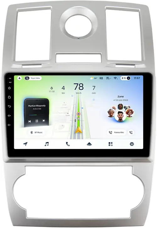 Магнитола для Chrysler 300C 2004-2007 (дорестайл) - Teyes CC4L-DTS монитор 9" IPS, Android 14, Быстрая, Snapdragon 662, CarPlay, 4G SIM-слот