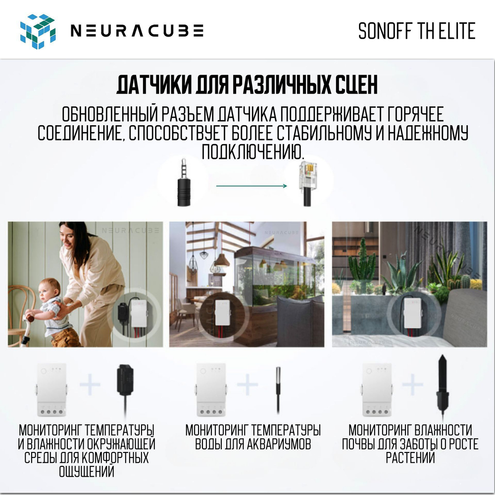 WiFi реле Sonoff THR316D Elite (Работает с Алисой)