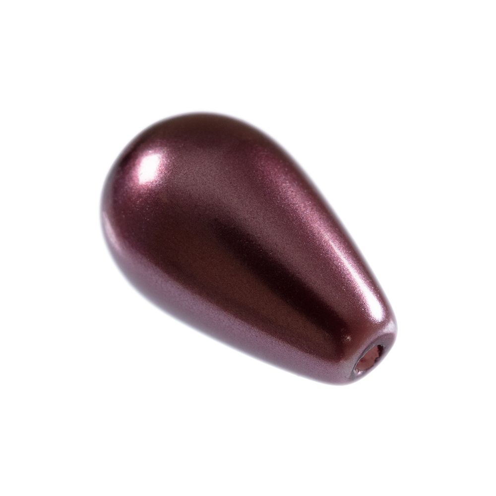 Бусины стекло под жемчуг 10х6 мм, фигурная, 10 шт, св. фиолетовый (lt.burgundy), Preciosa 131-50-011