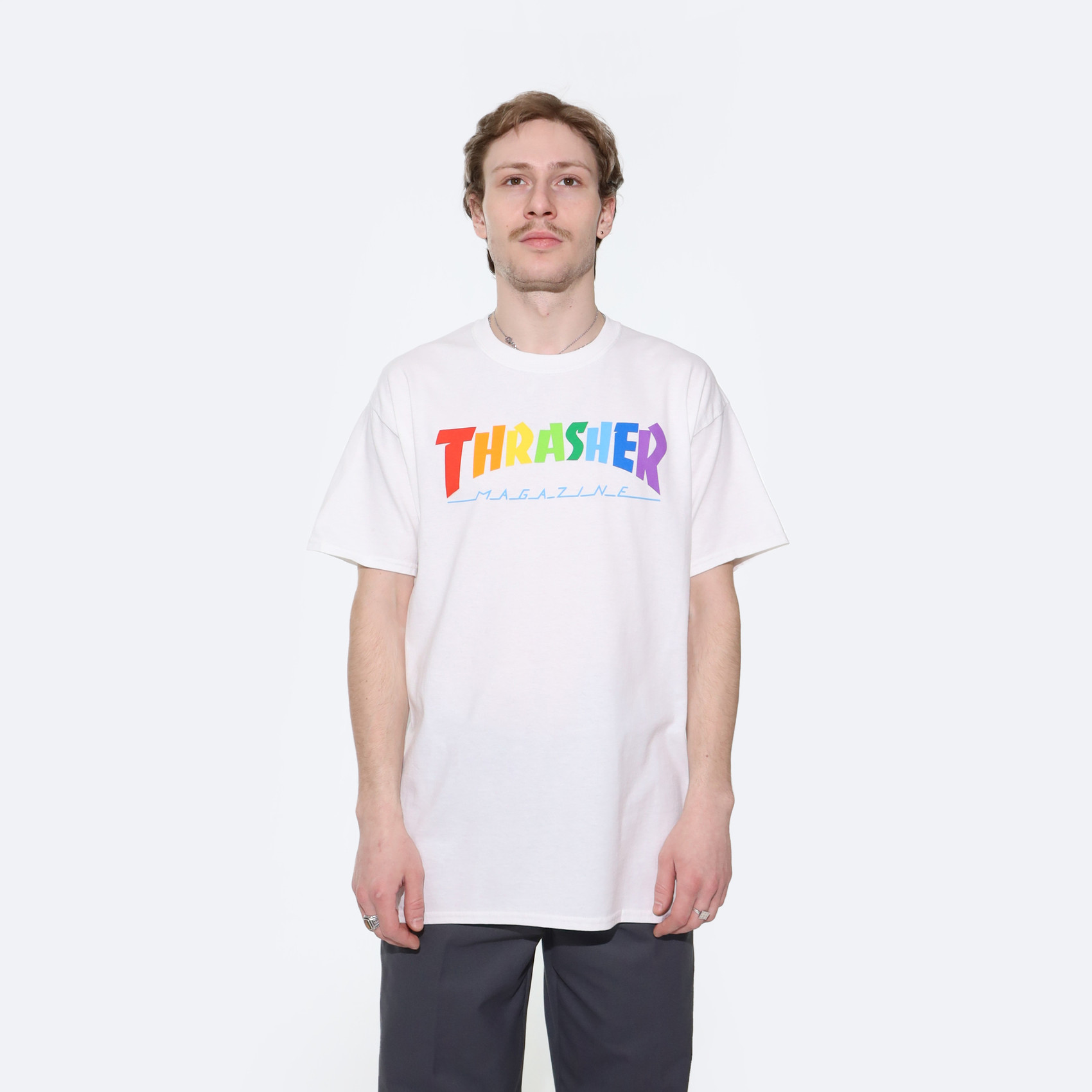 Футболка Thrasher Rainbow Mag (white) артикул: - купить в магазине Дайс