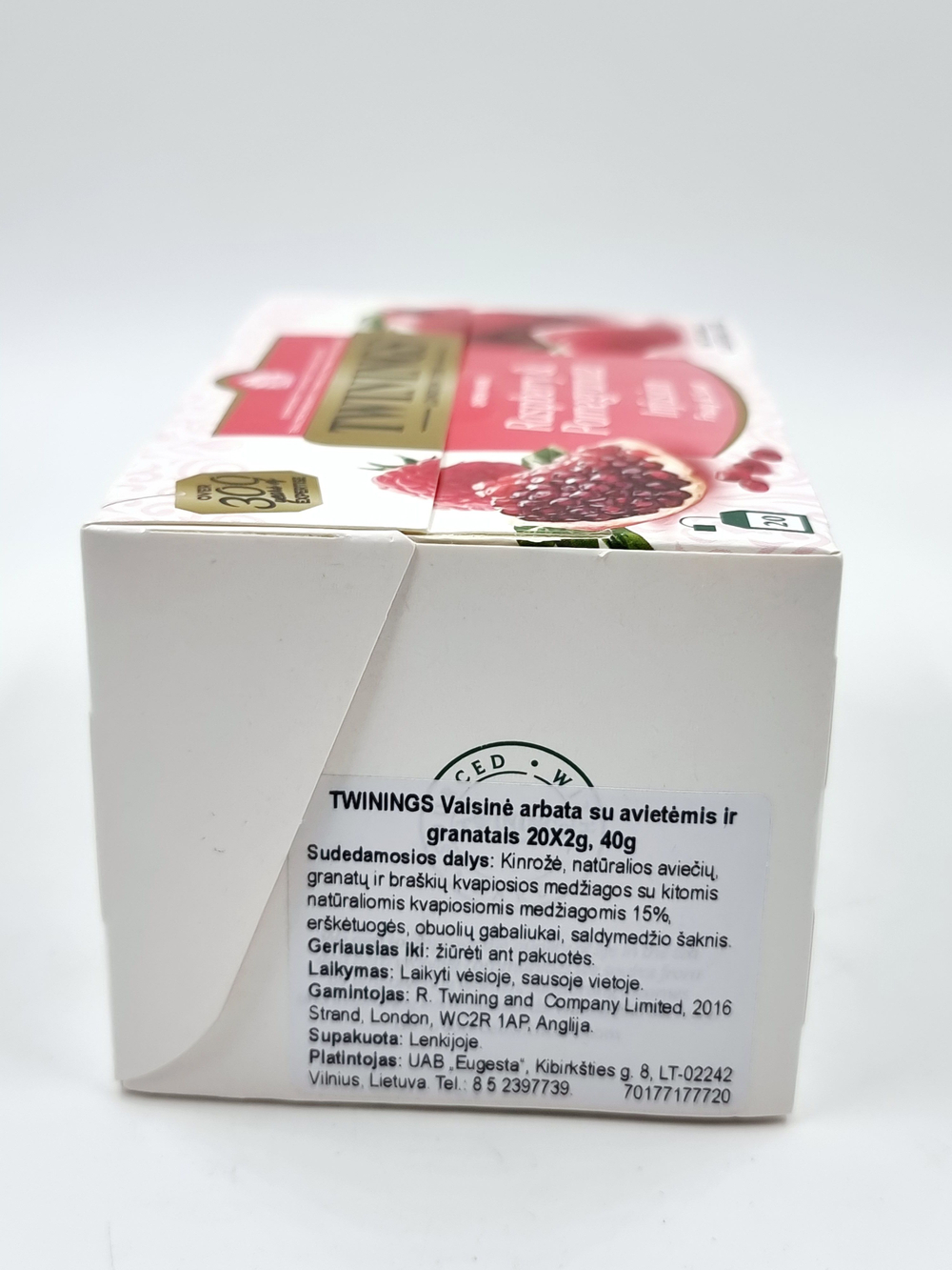 Чай фруктовый Twinings Infuso Raspberry Pomegranate (малина и гранат) 20 пакетиков 40 г (из Финляндии)
