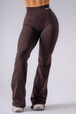 Леггинсы High-Waist Sculpting Flared Leggings FLOW SEAMLESS 498 Шоколадные