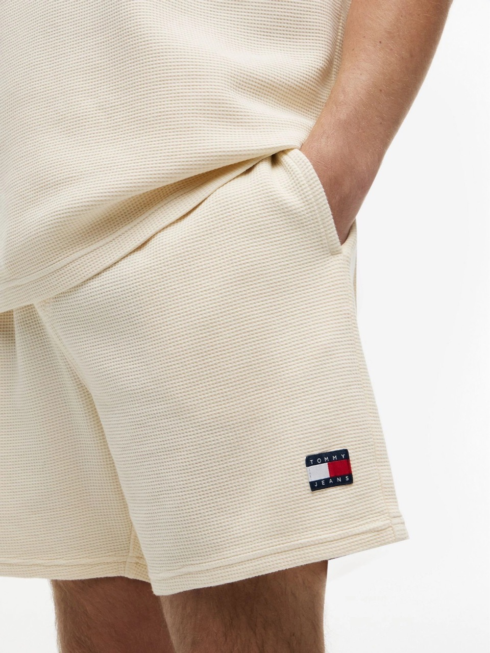Шорты Tommy Jeans Waffled Beach Garment Dyed Calico