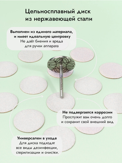 Педикюрный диск стальной, размер M 20 мм