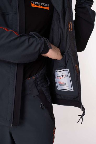 Костюм "REPTIL" кур+бр (SoftShell APEX, серо-чёрн)