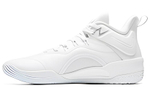 QIAODAN Fang Pro 2 Cushioning Slip Resistant Abrasion Resistant Mid top Performance Basketball Shoes Men"s White