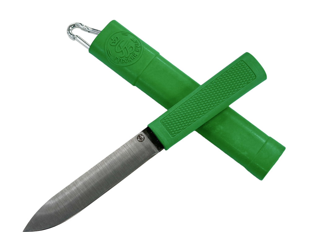 Нож Алтайский-МС, 95Х18, резинопластик, зелёный