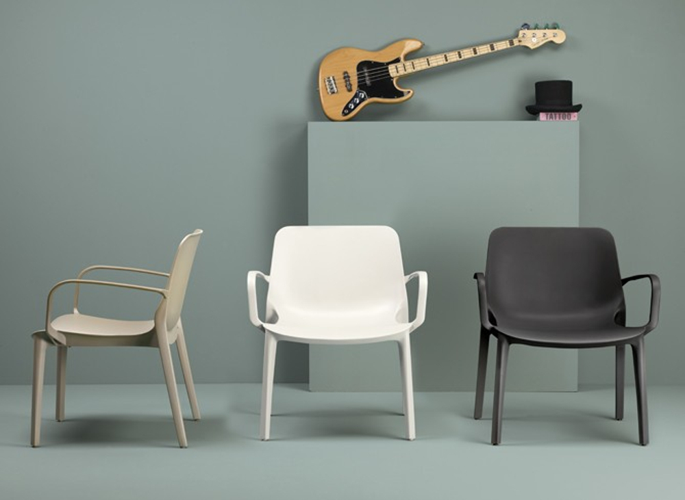 Кресло пластиковое Scab Design Ginevra Lounge, тортора