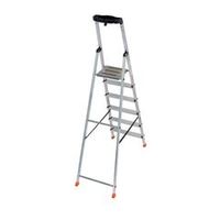 Стремянка 6 ступеней алюминиевая с большой полкой Safety