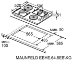 Комбинированная варочная панель MAUNFELD EEHE.64.5EB\KG