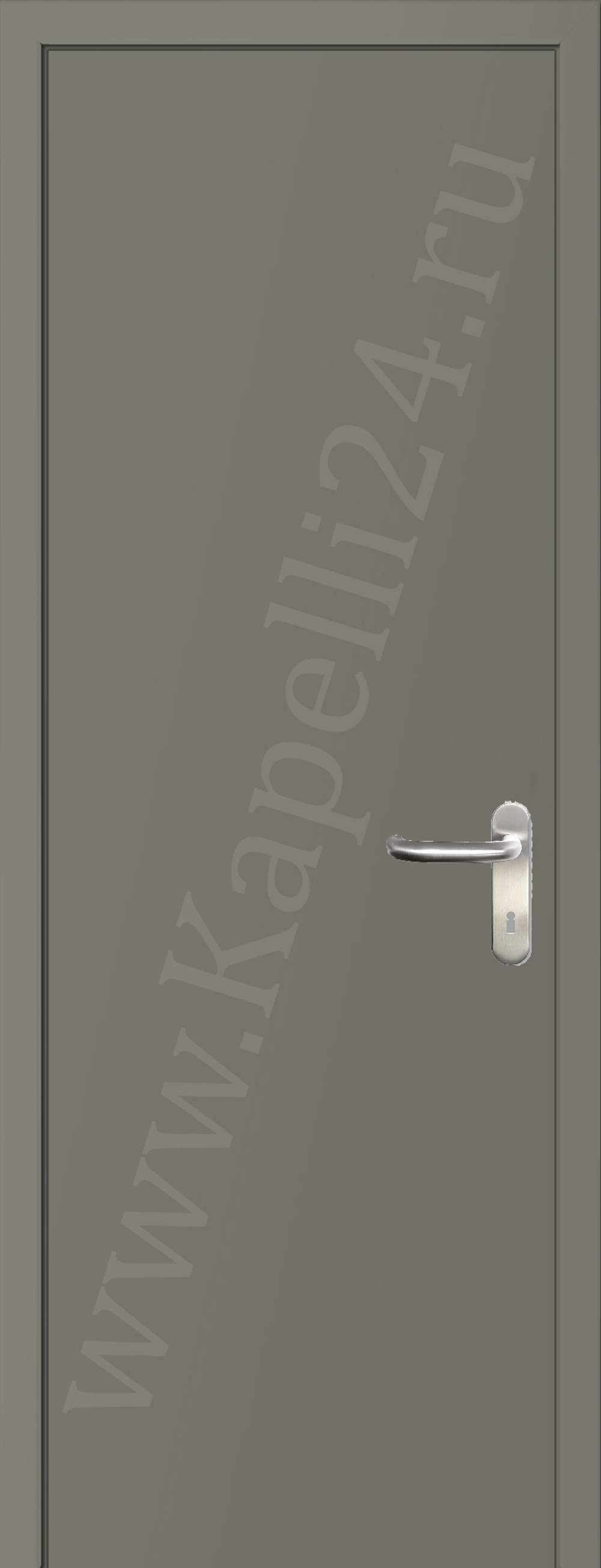 Дверь влагостойкая пластиковая KAPELLI multicolor ДГ RAL 7030 Каменно-серый + коробка