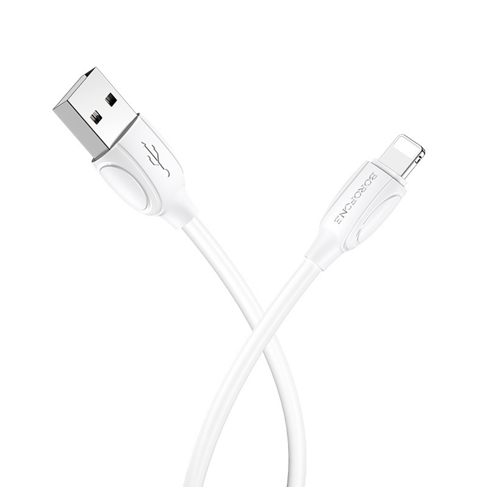 Кабель Borofone BX19 USB-Lightning 2.4А 1м PVC White