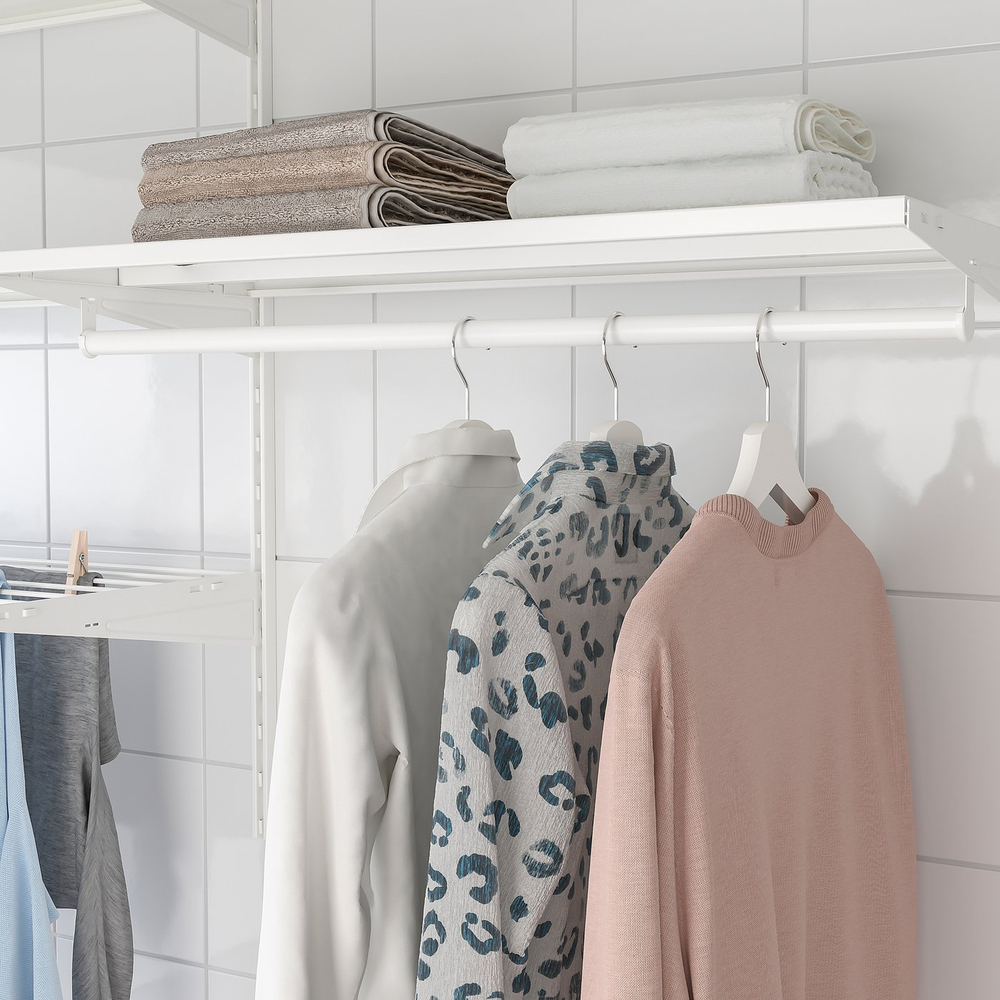 IKEA BOAXEL  (ИКЕА БОАКСЕЛ)  -  Полка - металл белая 60x40 см