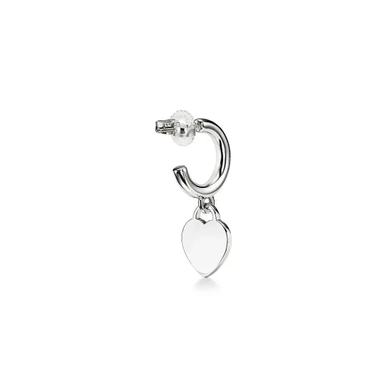 Серьги Return to Tiffany Hoop в серебре с бриллиантами, размер mini