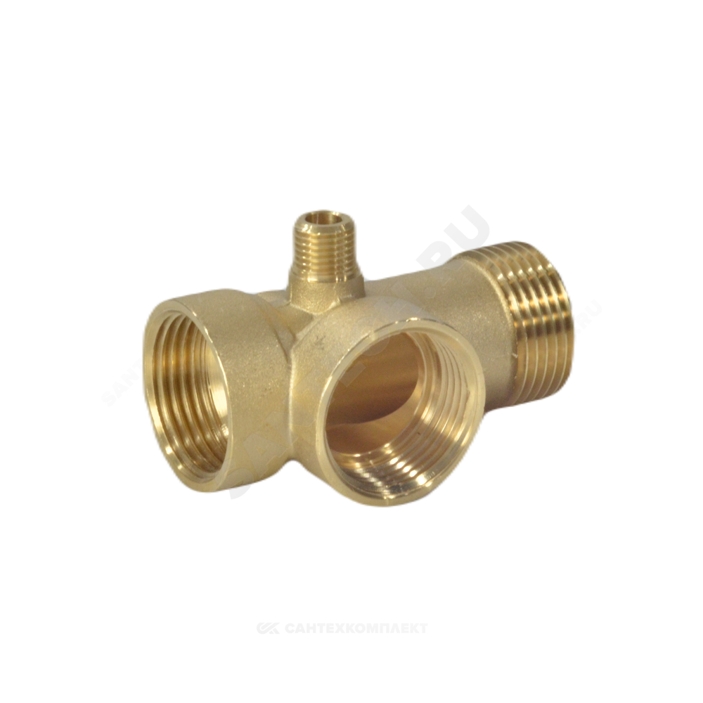 Штуцер пятивыводной латунь R5V 3x1"+2x1/4" удлиненный Джилекс 9006
