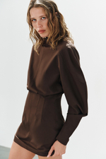 МИНИ-ПЛАТЬЕ С ОБЪЁМНЫМИ РУКАВАМИ — ZARA