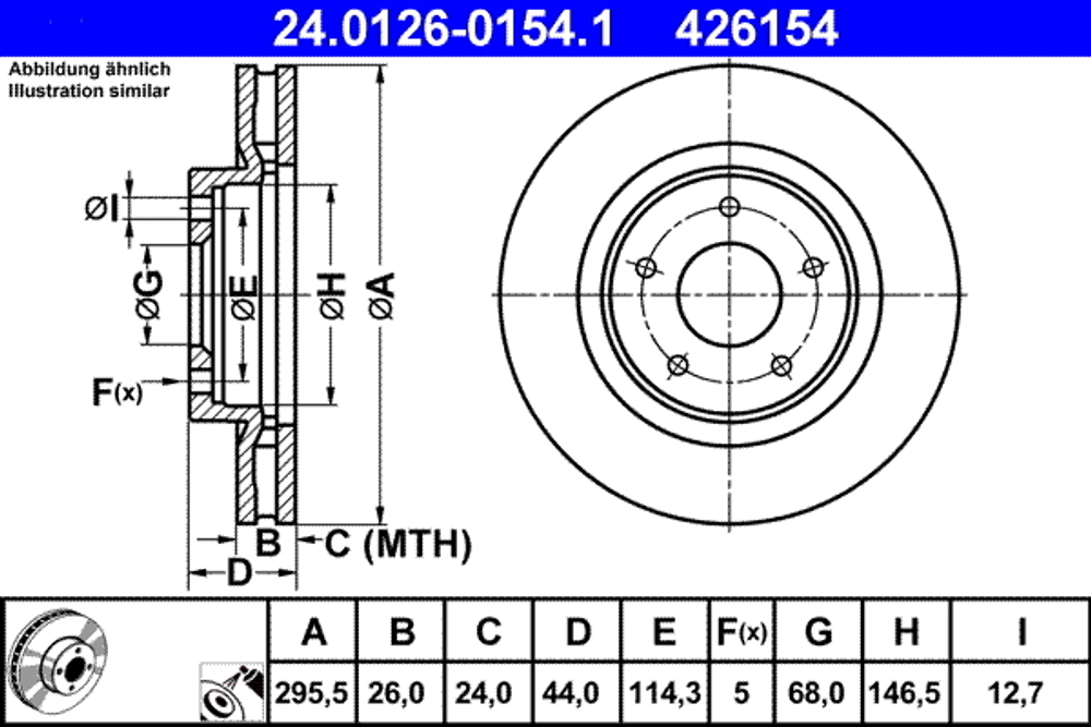 ATE - 24012601541-ATE - Brake Disc