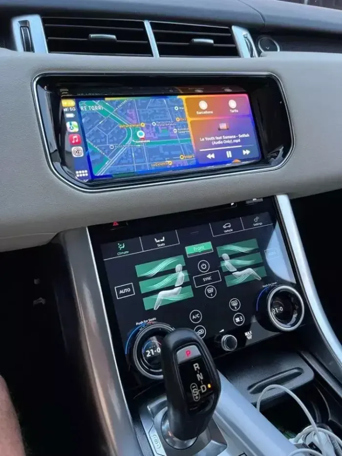 Сенсорная панель климата Range Rover Sport 2013-2017 - LCD/ЖК экран 10" с отверстием под CD
