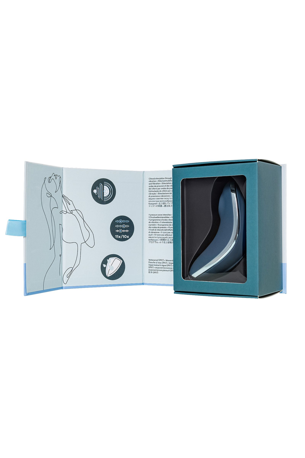 Вакуум-волновой бесконтактный стимулятор клитора Satisfyer Vulva Lover 1, синий