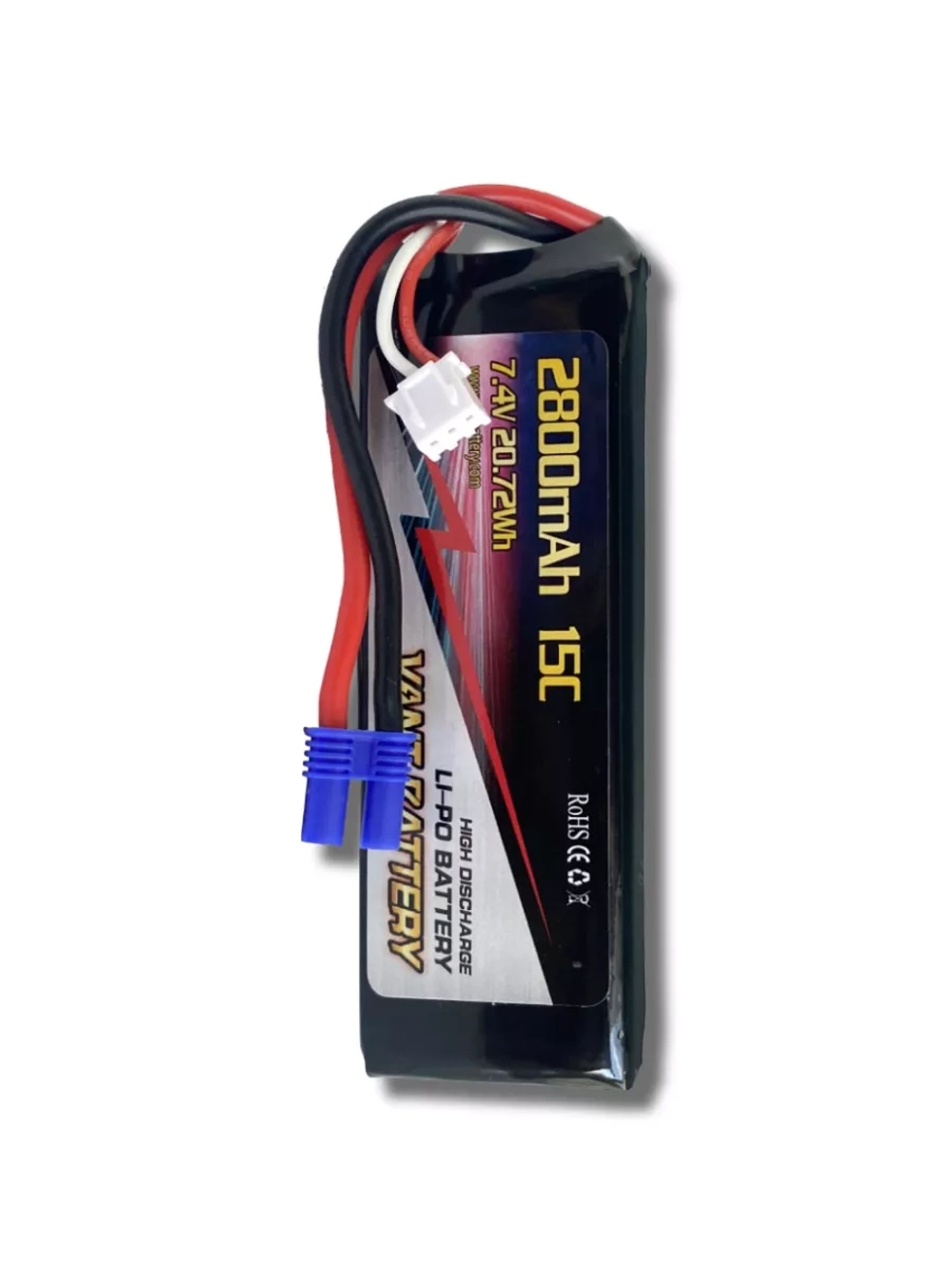 Аккумулятор Vant LiPo 7.4V 2800mAh 15C разъем EC2