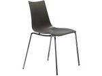 Стул пластиковый Scab Design Zebra Technopolymer 4 legs, хром, антрацит