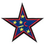 Аппликация термоклеевая "Синяя звезда" 6.9х6.3 см