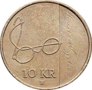 10 крон 2008 Норвегия «200 лет со дня рождения Генрика Вергеланна»
