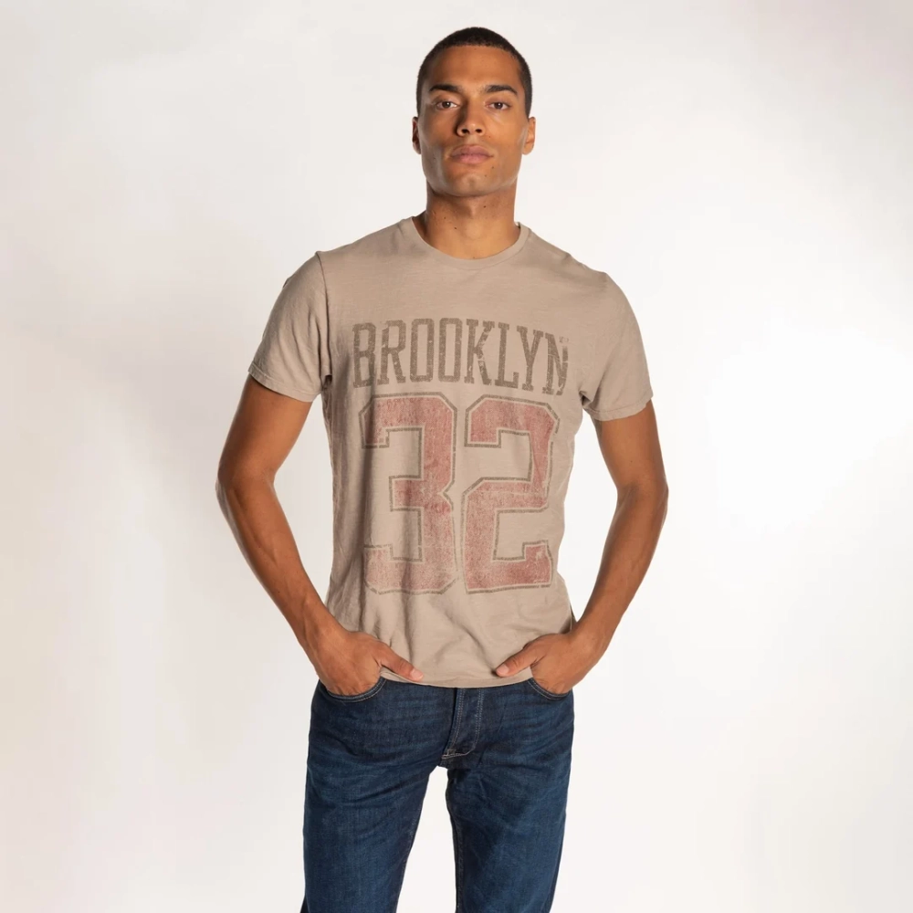 Футболка Bowery NYC "Brooklyn 32" Slub Jersey Gravel