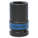KING TONY (843532M) Головка торцевая ударная глубокая шестигранная 1", 32 мм