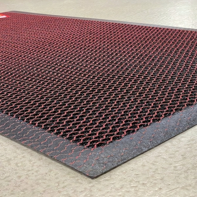 Коврик придверный КОЛЬЧУГА 60х90см. black+red черный+красный