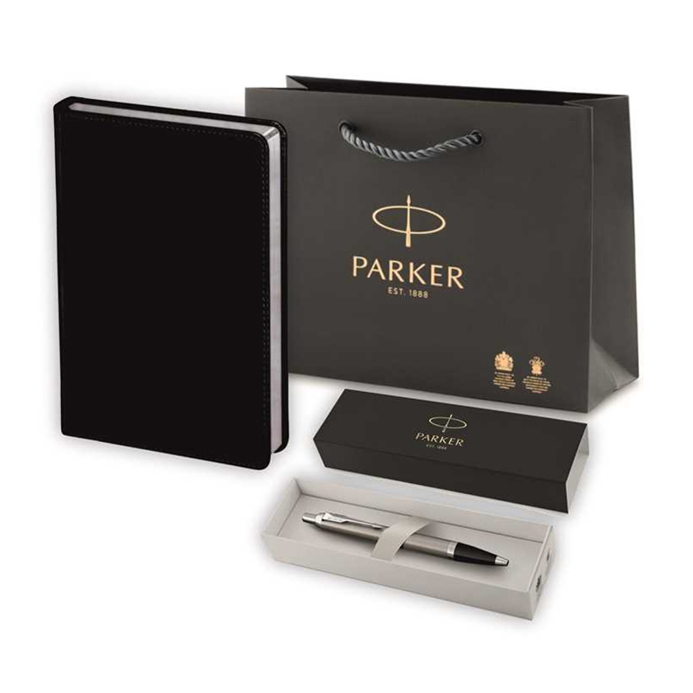 Подарочный набор: Шариковая ручка Parker IM M + Ежедневник