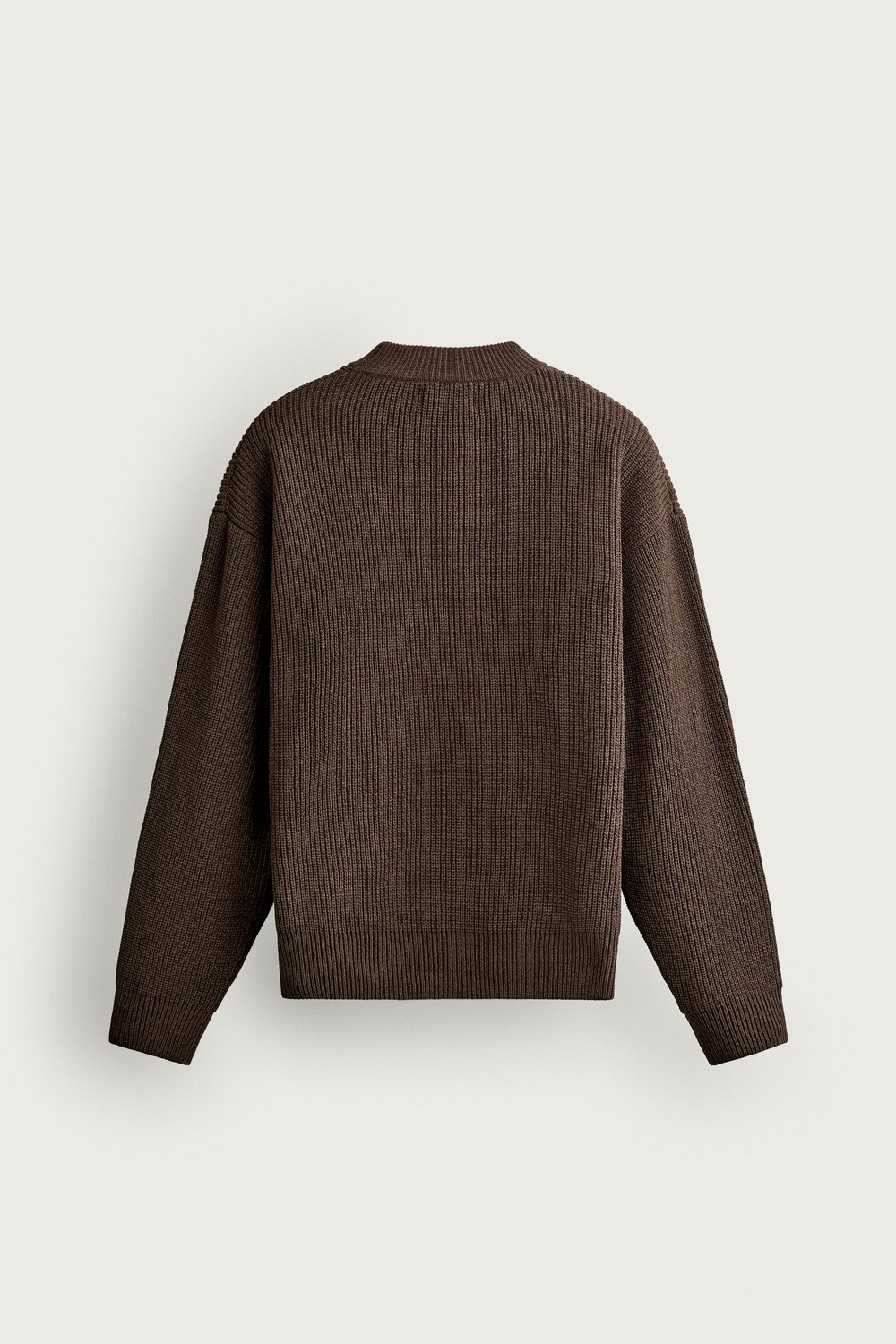 ZARA СВИТЕР RELAXED FIT ИЗ ШЕНИЛЛА, КОРИЧНЕВЫЙ