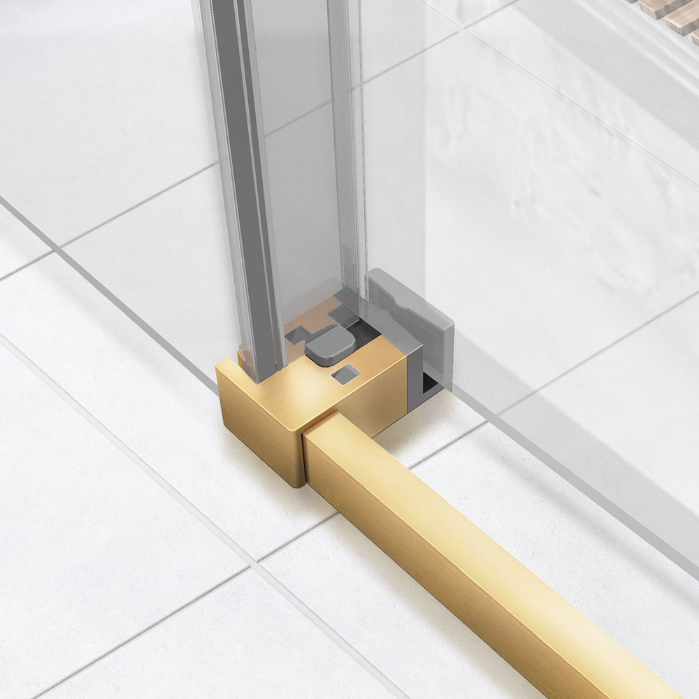 Душевой уголок Слим Софт (Slim Soft) VSR-1SS9011CLG, 1100*900, брашированное золото, стекло прозрачное,