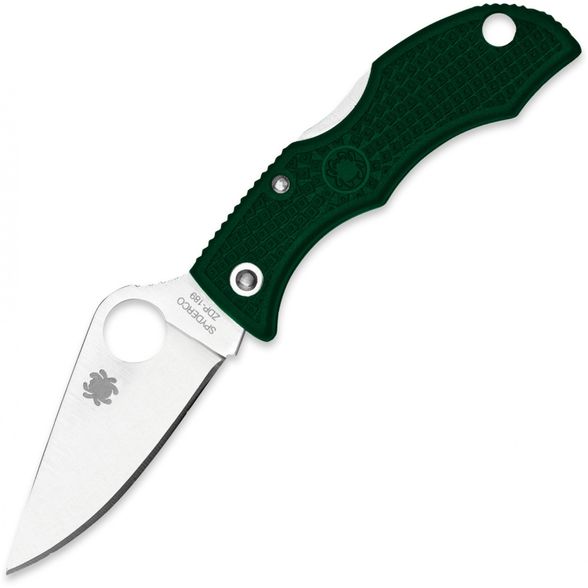 Цена наНож складной Ladybug 3 - Spyderco LGREP3, сталь ZDP-189 Satin Plain, рукоять термопластик FRN, (British Racing Green) зелёный