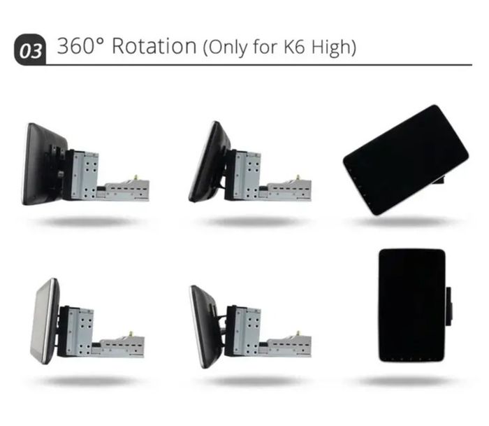 2DIN магнитола с поворотным экраном 10.1" - Kuberg OL-1008-D на Android 10, Быстрая, CarPlay, 4G SIM-слот