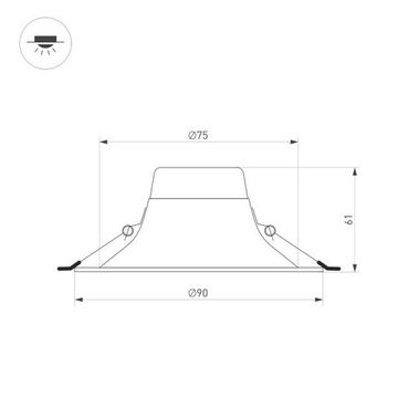 Светильник Downlight 6W 4000К 035550 белый Blizzard Arlight