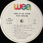 Peter Schilling ‎– Error In The System (Япония 1983г.)