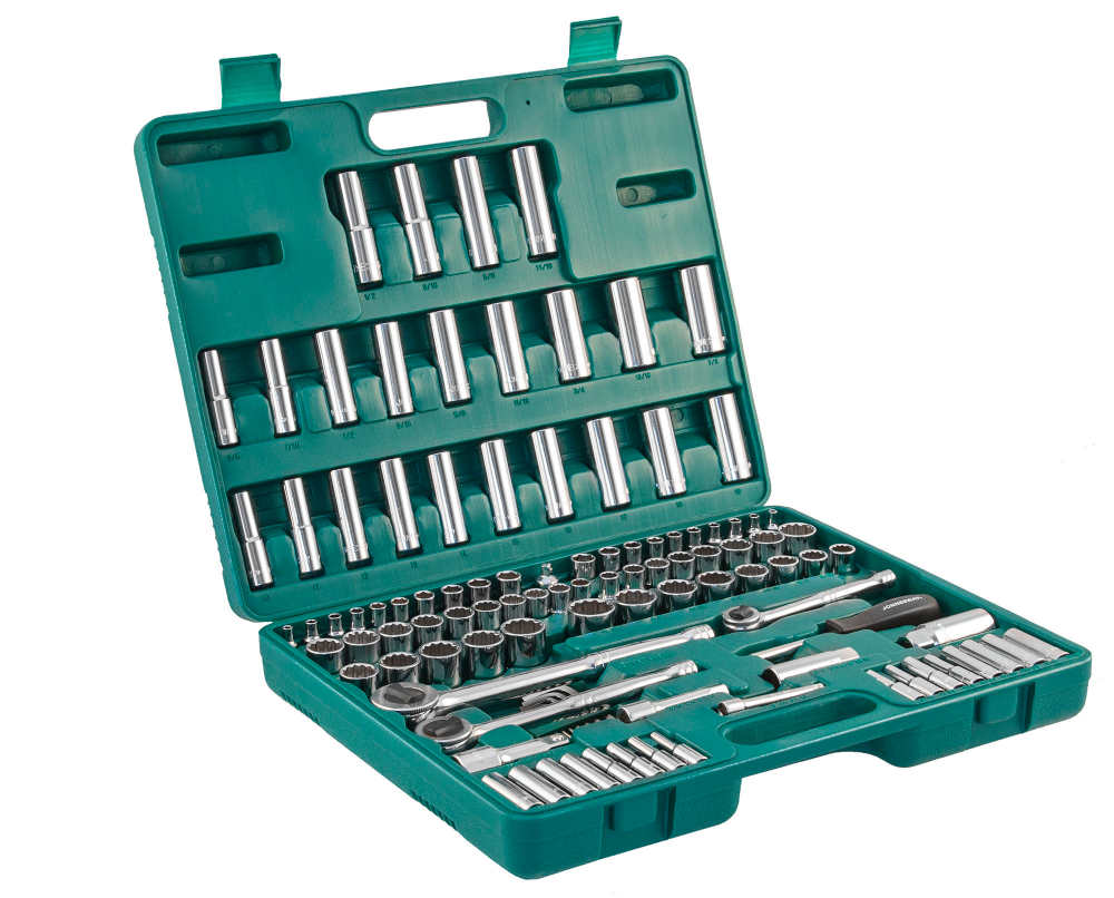 S05H48107S Набор инструмента универсальный 1/4", 3/8" и 1/2"DR, 107 предметов
