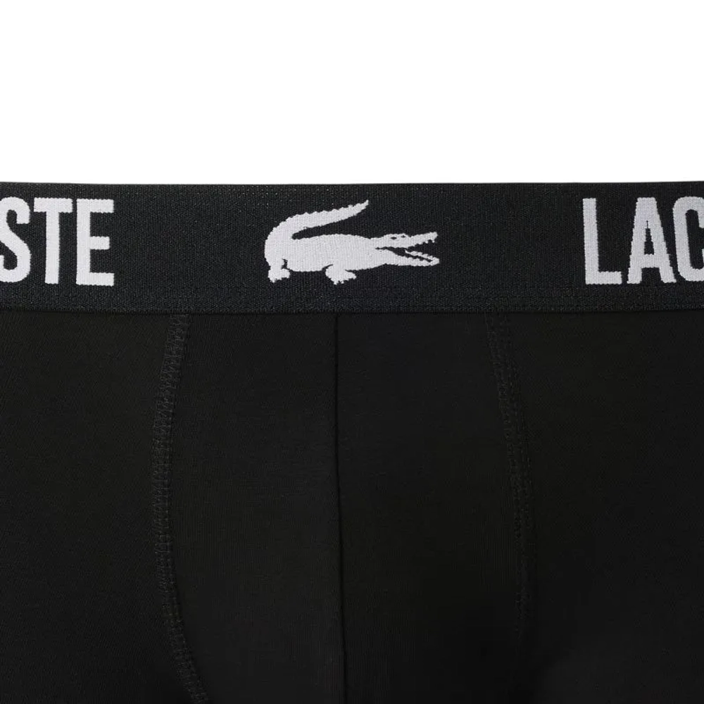 Боксерки теннисные Lacoste Stretch Cotton Trunks 3P - black