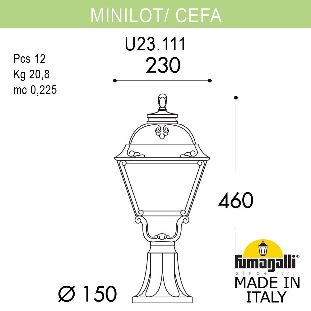Ландшафтный светильник Fumagalli CEFA U23.111.000.WYF1R